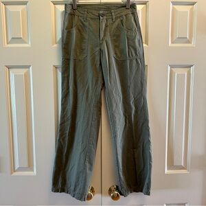Life Is Good Olive Green Wide Leg Cotton Pants
